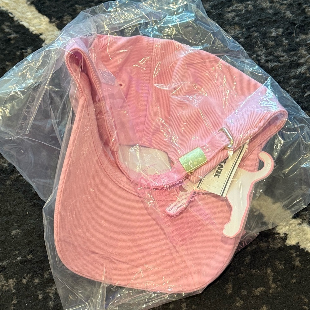 NWT LoveShackFancy X PINK Limited Edition Baseball Hat in Pink Lollipop - Picture 7 of 7